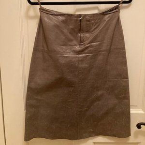 Vintage Y2K Banana Republic Distressed Leather Skirt - size 0